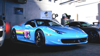 Illustration for article titled Deadmau5 Keeps Trolling Ferrari With His Nyanborghini Purracan
